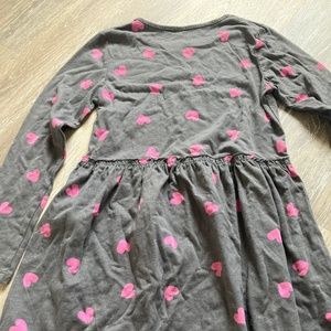 H&M girls gray heart dress